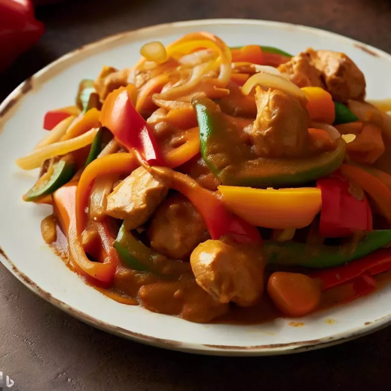 Pollo al Curry con Verduras Salteadas