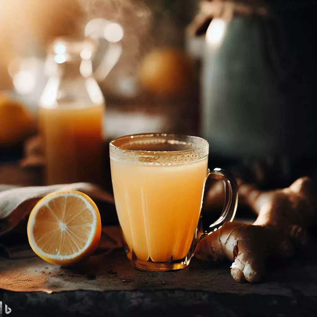 Elixir matutino de limón, jengibre y cúrcuma