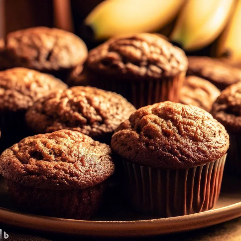 Muffins de Plátano y Cacao