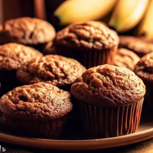 Muffins de Plátano y Cacao