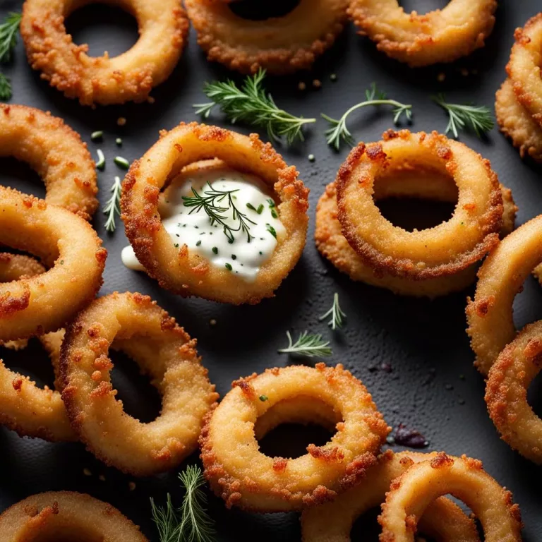 Aros de Cebolla con Harina de Garbanzos