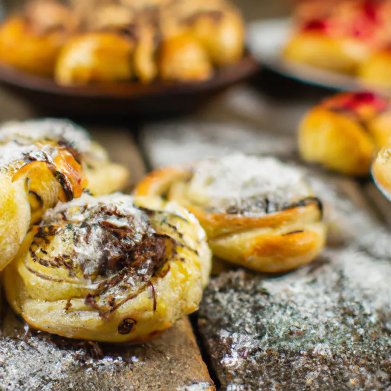 Mini ensaimadas saludables, ideales para niños, presentadas en un plato decoradas con virutas de chocolate, canela y coco rallado, listas para disfrutar.